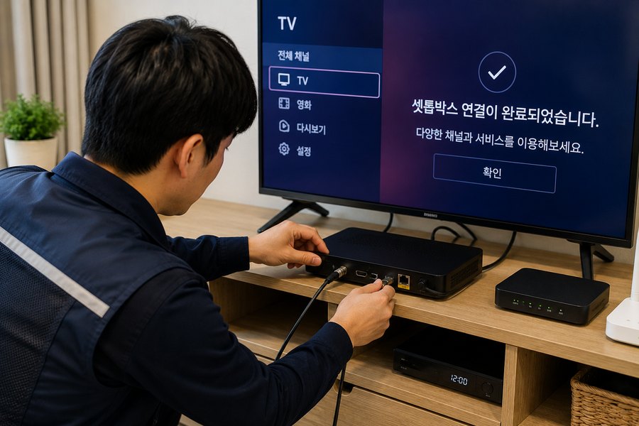 1913송정역시장 인터넷 TV 셋톱박스 설치